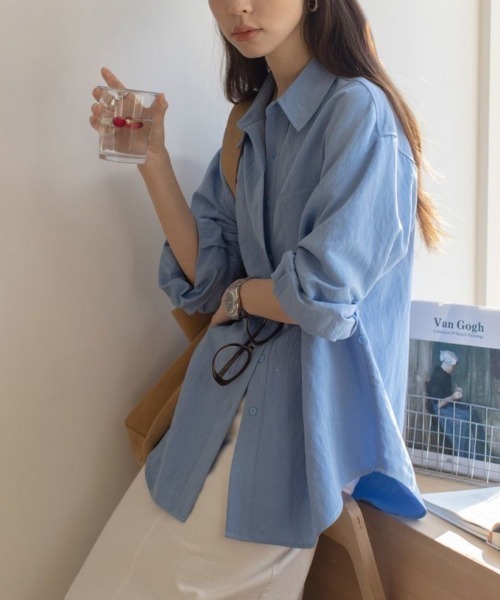 CHUN CHUN NOTES(チュンチュンノーツ)の「26SS/オーバーサイズポケットシャツ(シャツ/ブラウス・レディース・ブルー/ピンク/ホワイト・F)」の15枚目の写真