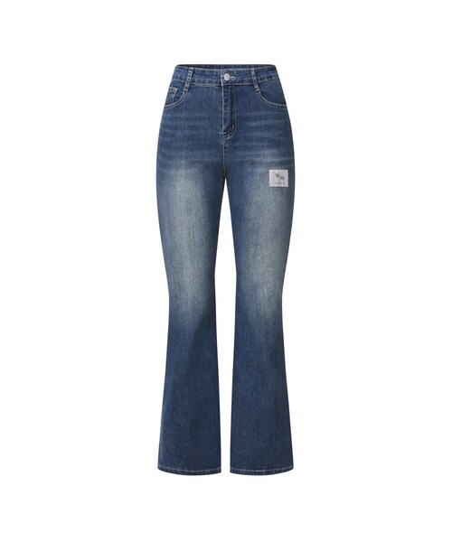 COIRIS_(コイリス)の「リオラブーツカットデニムパンツ(デニムパンツ・レディース・ダークブルー・SMALL/MEDIUM)」の1枚目の写真