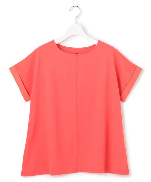 J.PRESS YORK STREET(ジェイプレスヨークストリート)の「【WOMEN】バックファブリック プルオーバー(Tシャツ/カットソー・レディース・ネイビー系/ホワイト系/オレンジ系/ダークブラウン系/サックスブルー系・F)」の5枚目の写真