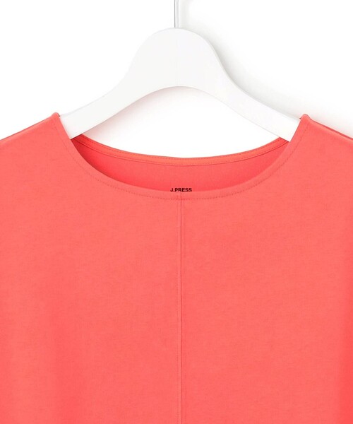 J.PRESS YORK STREET(ジェイプレスヨークストリート)の「【WOMEN】バックファブリック プルオーバー(Tシャツ/カットソー・レディース・ネイビー系/ホワイト系/オレンジ系/ダークブラウン系/サックスブルー系・F)」の7枚目の写真
