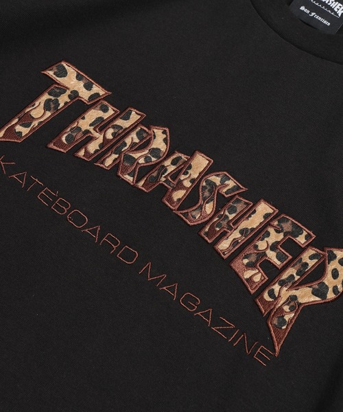 THRASHER（スラッシャー）の「THRASHER (スラッシャー) Tシャツ 半袖 綿100％ ショートファー アニマル柄 ブランドロゴ クルーネック カットソー TH26SU06D12 ユニセックス（Tシャツ/カットソー・メンズ・ピンク/ブラック/グレー・LL/M/L）」の4枚目の写真
