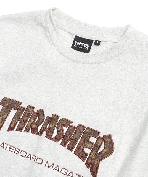 THRASHER（スラッシャー）の「THRASHER (スラッシャー) Tシャツ 半袖 綿100％ ショートファー アニマル柄 ブランドロゴ クルーネック カットソー TH26SU06D12 ユニセックス（Tシャツ/カットソー・メンズ・ピンク/ブラック/グレー・LL/M/L）」の8枚目の写真