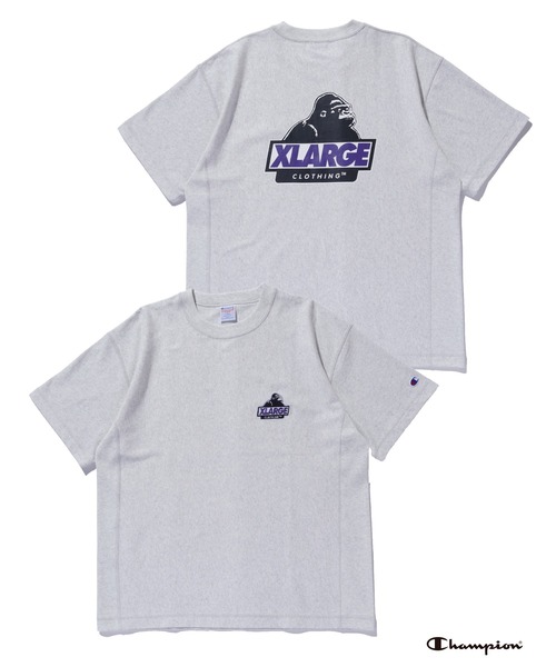 Champion(チャンピオン)の「XLARGE×Champion S/S TEE(Tシャツ/カットソー・メンズ・アッシュ/ブラック/ベージュ/ネイビー・S/M/L/XL)」の3枚目の写真
