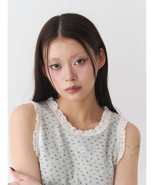 jouetie（ジュエティ）の「レースロゴタンクブラトップ（タンクトップ・レディース・レッド/イエロー/その他1/その他2/ブラック・MEDIUM）」の8枚目の写真