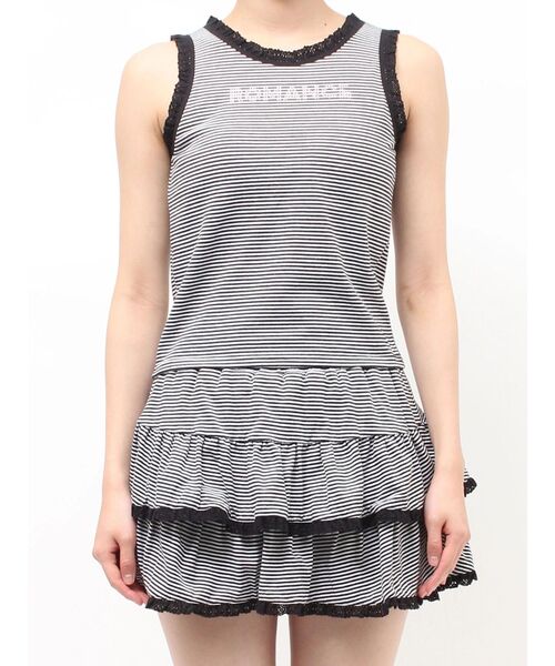 jouetie(ジュエティ)の「レースロゴタンクブラトップ 夏服 アンダーウェア(タンクトップ・レディース・レッド/イエロー/その他1/その他2/ブラック/オフホワイト/グレー/ブラウン・MEDIUM)」の9枚目の写真
