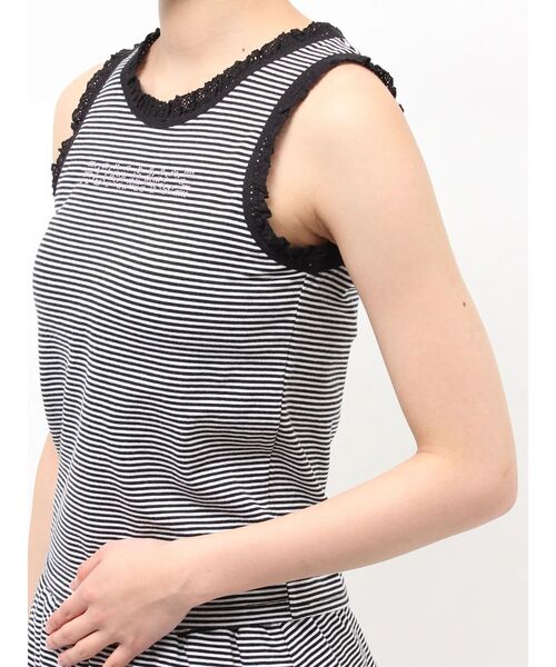 jouetie(ジュエティ)の「レースロゴタンクブラトップ 夏服 アンダーウェア(タンクトップ・レディース・レッド/イエロー/その他1/その他2/ブラック/オフホワイト/グレー/ブラウン・MEDIUM)」の13枚目の写真