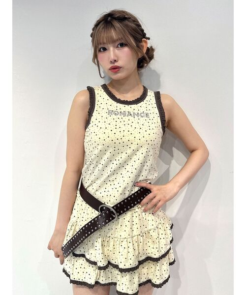 jouetie(ジュエティ)の「レースロゴタンクブラトップ 夏服 アンダーウェア(タンクトップ・レディース・レッド/イエロー/その他1/その他2/ブラック/オフホワイト/グレー/ブラウン・MEDIUM)」の22枚目の写真