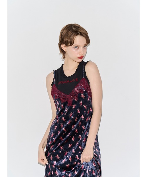 jouetie(ジュエティ)の「レースロゴタンクブラトップ 夏服 アンダーウェア(タンクトップ・レディース・レッド/イエロー/その他1/その他2/ブラック/オフホワイト/グレー/ブラウン・MEDIUM)」の9枚目の写真