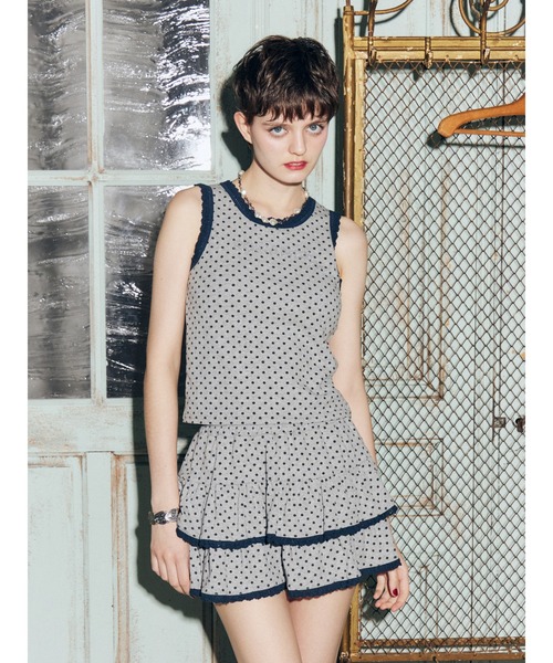 jouetie(ジュエティ)の「レースロゴタンクブラトップ 夏服 アンダーウェア(タンクトップ・レディース・レッド/イエロー/その他1/その他2/ブラック/オフホワイト/グレー/ブラウン・MEDIUM)」の13枚目の写真