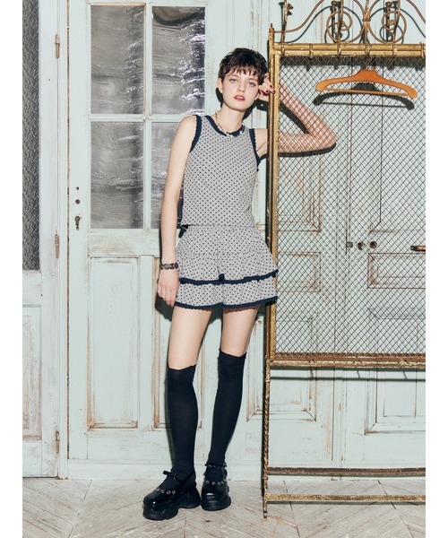 jouetie(ジュエティ)の「レースロゴタンクブラトップ 夏服 アンダーウェア(タンクトップ・レディース・レッド/イエロー/その他1/その他2/ブラック/オフホワイト/グレー/ブラウン・MEDIUM)」の15枚目の写真