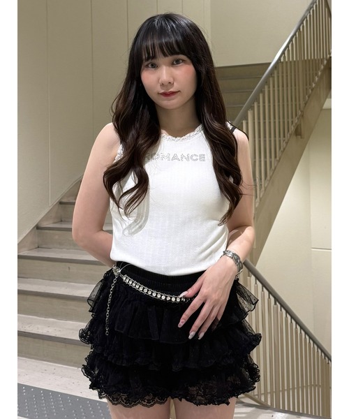 jouetie(ジュエティ)の「レースロゴタンクブラトップ 夏服 アンダーウェア(タンクトップ・レディース・レッド/イエロー/その他1/その他2/ブラック/オフホワイト/グレー/ブラウン・MEDIUM)」の17枚目の写真