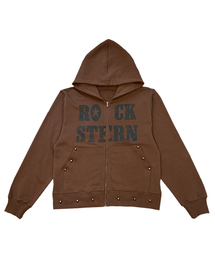 AMENDER（アメンダー）の「ROCKSTERN STUD ZIP-UP HOODIE (brown)（パーカー）」