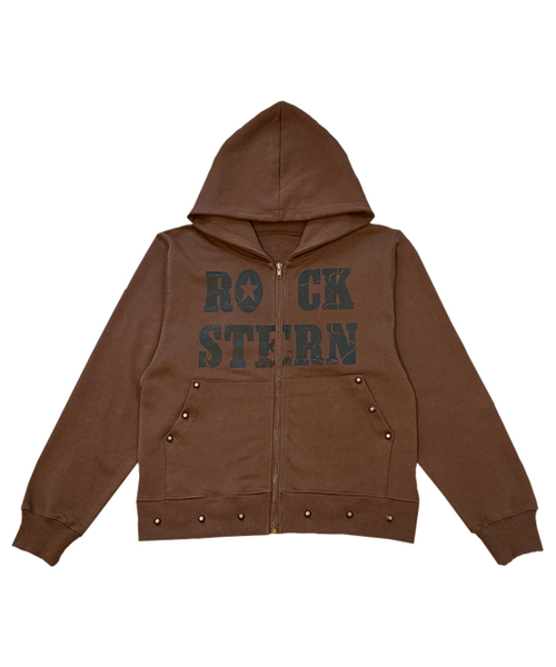 ROCKSTERN STUD толстовка‑кардиган на молнии (коричневый)