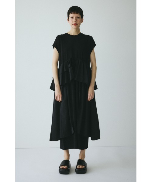 Side frill pante dress / サイドフリルポンチドレス（ワンピース