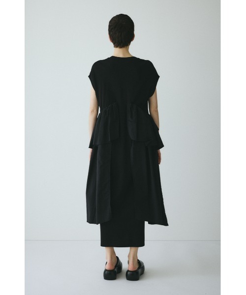 HeRIN.CYE(ヘリンドットサイ)の「Side frill pante dress / サイドフリルポンチドレス(ワンピース・レディース・ネイビー/ブラック・38/36)」の7枚目の写真
