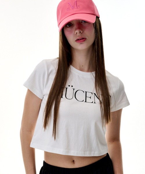 MUCENT（ムセント）の「A'GEM/9 × .kom 『MUCENT/ムセント』 LETTERING TEE/レタリング半袖Tシャツ（Tシャツ/カットソー・レディース・ホワイト/ブラック・FREE）」の5枚目の写真