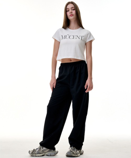 MUCENT（ムセント）の「A'GEM/9 × .kom 『MUCENT/ムセント』 LETTERING TEE/レタリング半袖Tシャツ（Tシャツ/カットソー・レディース・ホワイト/ブラック・FREE）」の7枚目の写真
