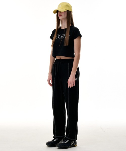 MUCENT（ムセント）の「A'GEM/9 × .kom 『MUCENT/ムセント』 LETTERING TEE/レタリング半袖Tシャツ（Tシャツ/カットソー・レディース・ホワイト/ブラック・FREE）」の21枚目の写真