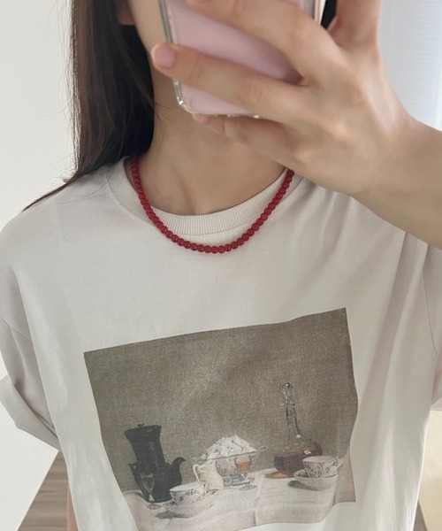 GIUNON(ジウノン)の「clear red beads necklace / クリアレッドビーズネックレス(ネックレス・レディース・レッド・FREE)」の22枚目の写真