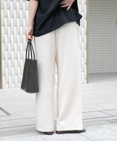 ITEMS URBANRESEARCH（アイテムズ アーバンリサーチ）の「『UVカット/接触冷感』カットヨウリュウイージーパンツ(楽着シリーズ)（その他パンツ・レディース・グリーン/ブラウン/オフホワイト・FREE）」の5枚目の写真
