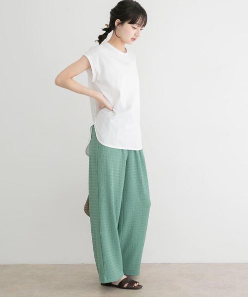 ITEMS URBANRESEARCH(アイテムズ アーバンリサーチ)の「『UVカット/接触冷感』カットヨウリュウイージーパンツ(楽着シリーズ)(その他パンツ・レディース・グリーン/ブラウン/オフホワイト・FREE)」の20枚目の写真