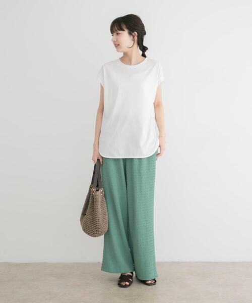 ITEMS URBANRESEARCH(アイテムズ アーバンリサーチ)の「『UVカット/接触冷感』カットヨウリュウイージーパンツ(楽着シリーズ)(その他パンツ・レディース・グリーン/ブラウン/オフホワイト・FREE)」の22枚目の写真