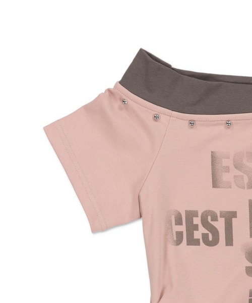 SPINNS(スピンズ)の「ワンショルTシャツ/ロゴ/平成ギャル(Tシャツ/カットソー・レディース・ブラック/ピンク/ホワイト・ONESIZE)」の7枚目の写真