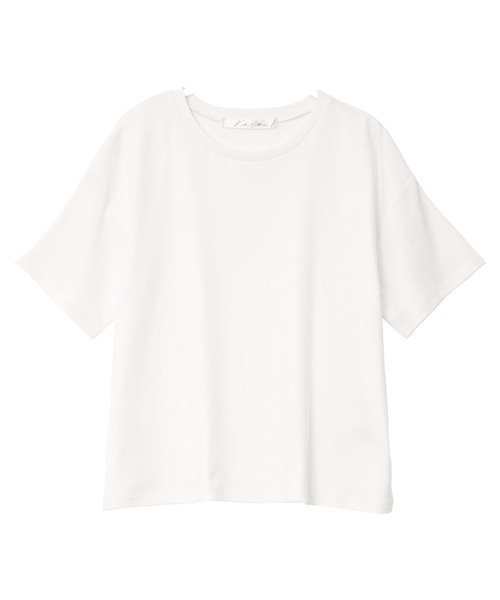 KOBE LETTUCE（コウベレタス）の「[ 接触冷感 ]　綿100%なめらか半袖Tシャツ（Tシャツ/カットソー・レディース・オフホワイト/ピンク/ブラック/チャコール/グレイッシュベージュ/ベビーピンク/ブルーグレー/グレー系その他・L/M）」の12枚目の写真