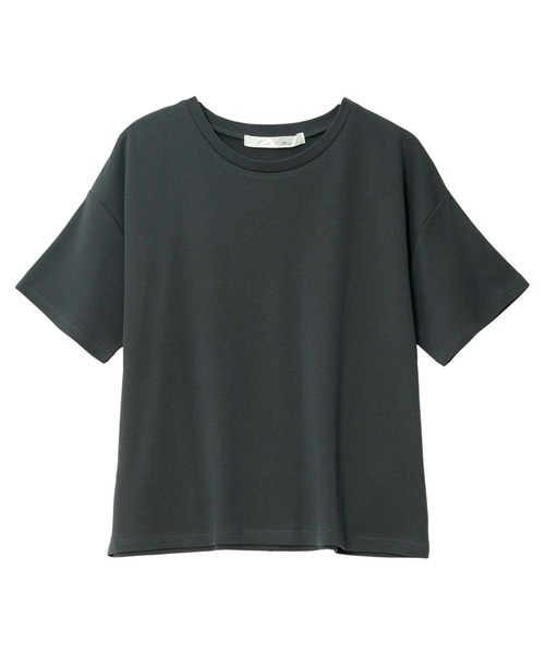 KOBE LETTUCE（コウベレタス）の「[ 接触冷感 ]　綿100%なめらか半袖Tシャツ（Tシャツ/カットソー・レディース・オフホワイト/ピンク/ブラック/チャコール/グレイッシュベージュ/ベビーピンク/ブルーグレー/グレー系その他・L/M）」の21枚目の写真