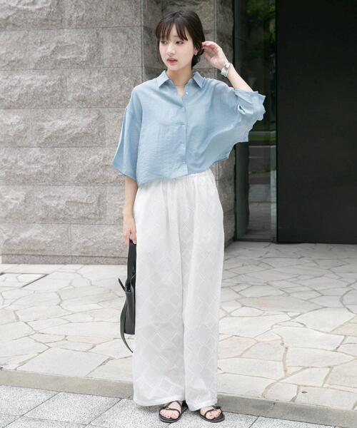 ITEMS URBANRESEARCH（アイテムズ アーバンリサーチ）の「コットンレースパンツ（その他パンツ・レディース・ホワイト/ブラック・FREE）」の6枚目の写真