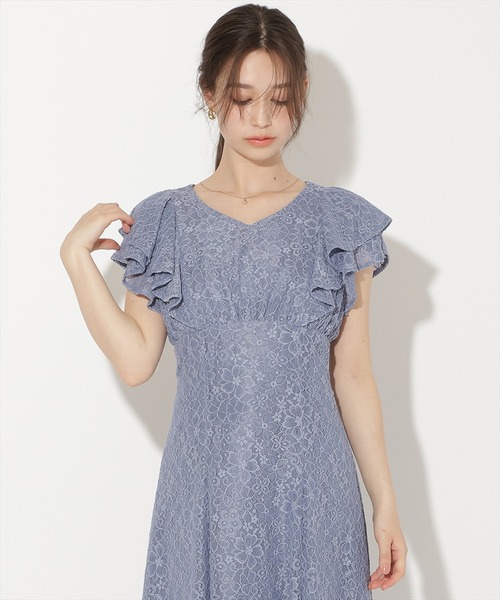 WILLSELECTION(ウィルセレクション)の「フリルスリーブフレアワンピース(ワンピース・レディース・ブルー系その他/ホワイト系その他/ブラック系その他/ブルー/オフホワイト・FREE)」の17枚目の写真