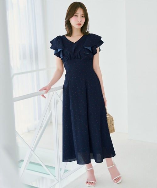 WILLSELECTION(ウィルセレクション)の「フリルスリーブフレアワンピース(ワンピース・レディース・ブルー系その他/ホワイト系その他/ブラック系その他/ブルー/オフホワイト・FREE)」の19枚目の写真