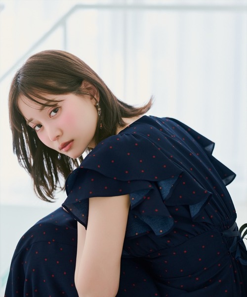 WILLSELECTION(ウィルセレクション)の「フリルスリーブフレアワンピース(ワンピース・レディース・ブルー系その他/ホワイト系その他/ブラック系その他/ブルー/オフホワイト・FREE)」の21枚目の写真