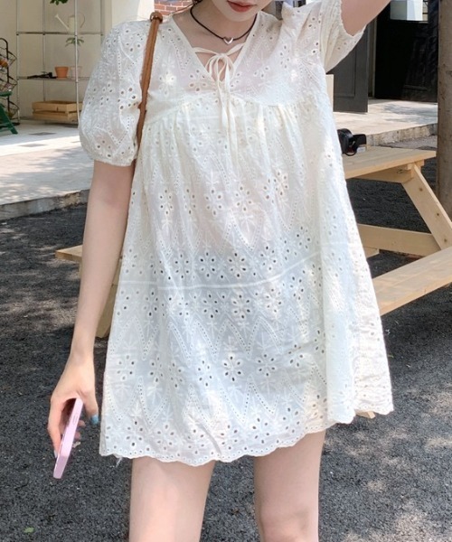 Vipoa(ヴィポア)の「French lace puff blouse(シャツ/ブラウス・レディース・ホワイト・FREE)」の10枚目の写真