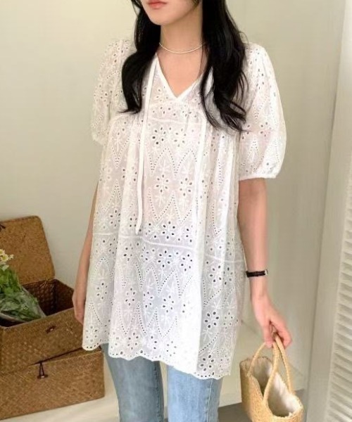 Vipoa(ヴィポア)の「French lace puff blouse(シャツ/ブラウス・レディース・ホワイト・FREE)」の20枚目の写真