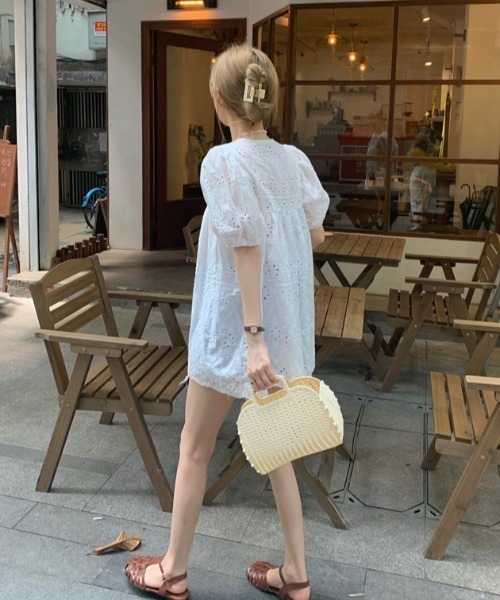 Vipoa(ヴィポア)の「French lace puff blouse(シャツ/ブラウス・レディース・ホワイト・FREE)」の7枚目の写真