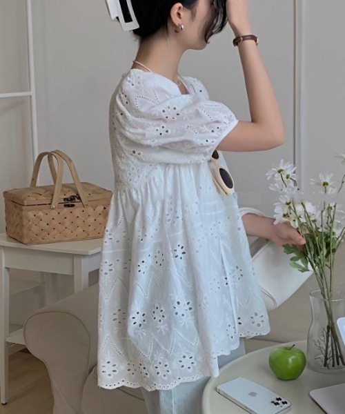 Vipoa(ヴィポア)の「French lace puff blouse(シャツ/ブラウス・レディース・ホワイト・FREE)」の22枚目の写真