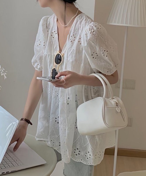 Vipoa(ヴィポア)の「French lace puff blouse(シャツ/ブラウス・レディース・ホワイト・FREE)」の21枚目の写真
