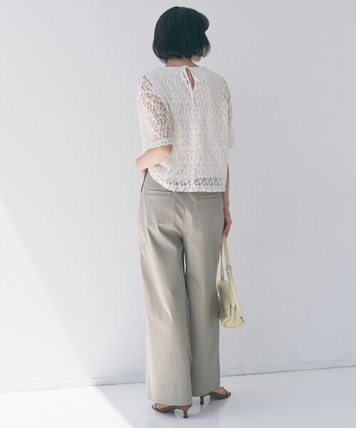 UNFILO(アンフィーロ)の「【野呂佳代さん着用】UNFILO DENIM light マリンパンツ(デニムパンツ・レディース・ベージュ系/サックスブルー系/ネイビー系・SMALL/X-SMALL/LARGE/MEDIUM)」の10枚目の写真