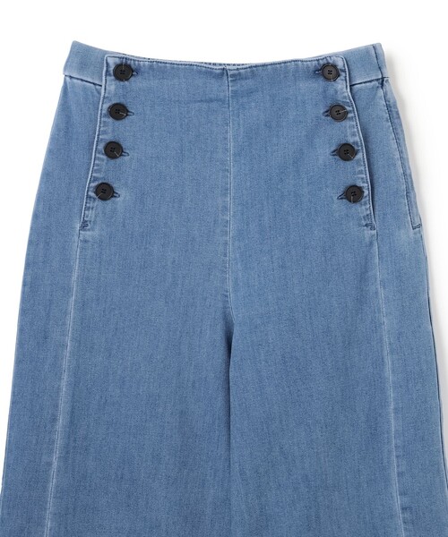 UNFILO(アンフィーロ)の「【野呂佳代さん着用】UNFILO DENIM light マリンパンツ(デニムパンツ・レディース・ベージュ系/サックスブルー系/ネイビー系・SMALL/X-SMALL/LARGE/MEDIUM)」の18枚目の写真