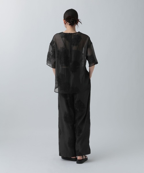 LEPSIM（レプシィム）の「シアー刺繍イージーパンツ　740395（その他パンツ・レディース・ブラック/オフホワイト・FREE）」の14枚目の写真