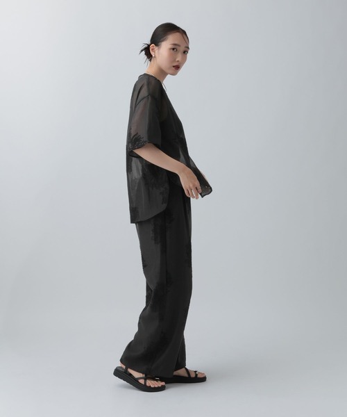 LEPSIM（レプシィム）の「シアー刺繍イージーパンツ　740395（その他パンツ・レディース・ブラック/オフホワイト・FREE）」の15枚目の写真