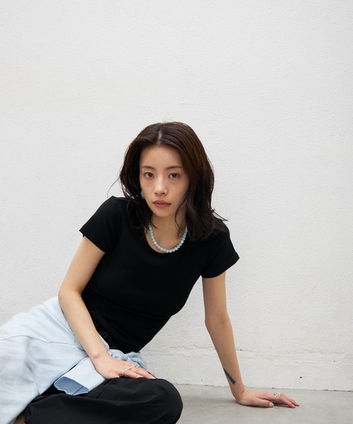 Lutim by u(ルチバイユー)の「バックオープンリボントップス(Tシャツ/カットソー・レディース・レッド/ブラック/ホワイト・FREE)」の14枚目の写真