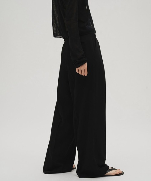 TODAYFUL（トゥデイフル）の「[TODAYFUL/トゥデイフル]Tuck Wide Trousers（スラックス・レディース・ダークブラウン/ブラック・38/36）」の10枚目の写真