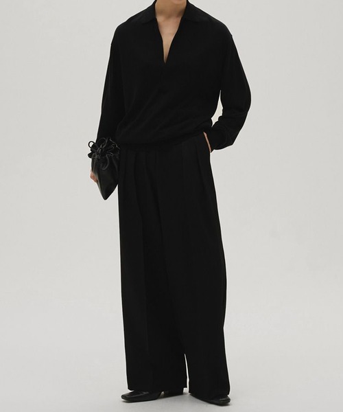 TODAYFUL（トゥデイフル）の「[TODAYFUL/トゥデイフル]Tuck Wide Trousers（スラックス・レディース・ダークブラウン/ブラック・38/36）」の7枚目の写真