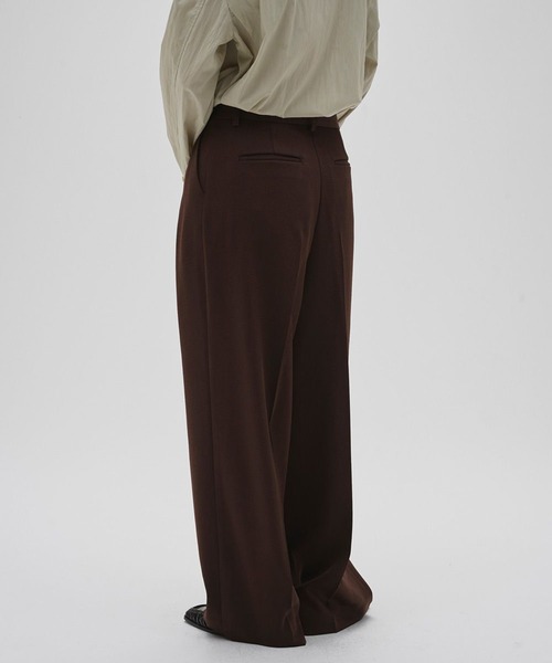 TODAYFUL（トゥデイフル）の「[TODAYFUL/トゥデイフル]Tuck Wide Trousers（スラックス・レディース・ダークブラウン/ブラック・38/36）」の6枚目の写真