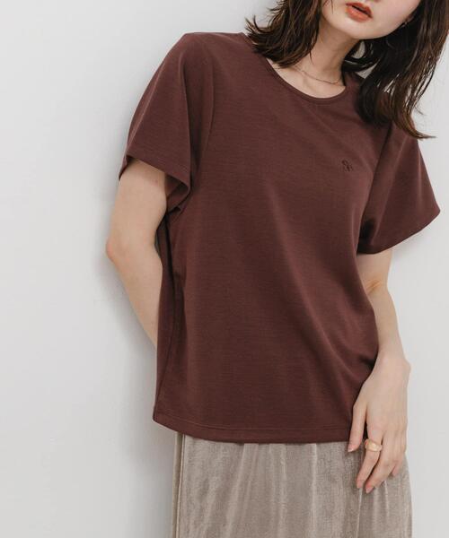 セール】汗ジミ防止コクーンスリーブクルーネックTシャツ（Tシャツ