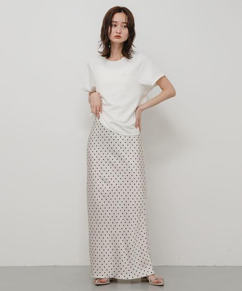 SENSE OF PLACE by URBAN RESEARCH（センスオブプレイスバイアーバンリサーチ）の「汗ジミ防止コクーンスリーブクルーネックTシャツ（Tシャツ/カットソー・レディース・オフホワイト/ブラック/ベージュ・ONE）」の6枚目の写真