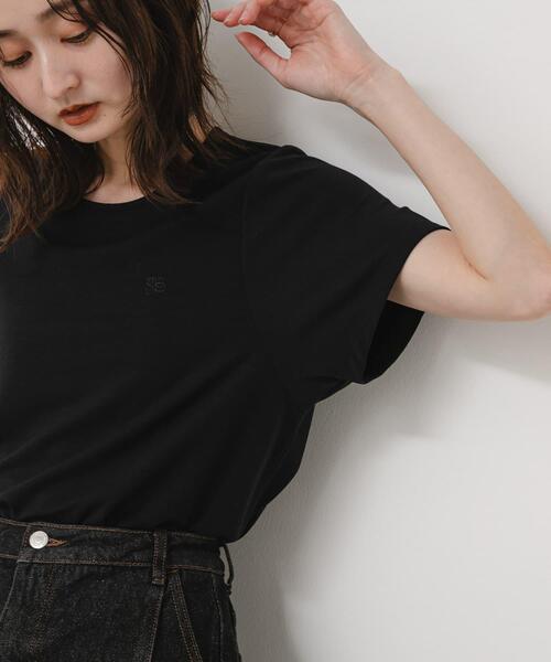 SENSE OF PLACE by URBAN RESEARCH（センスオブプレイスバイアーバンリサーチ）の「汗ジミ防止コクーンスリーブクルーネックTシャツ（Tシャツ/カットソー・レディース・オフホワイト/ブラック/ベージュ・ONE）」の10枚目の写真