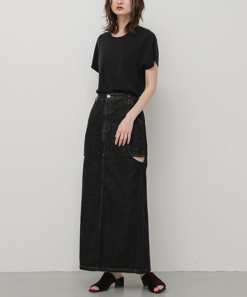 SENSE OF PLACE by URBAN RESEARCH（センスオブプレイスバイアーバンリサーチ）の「汗ジミ防止コクーンスリーブクルーネックTシャツ（Tシャツ/カットソー・レディース・オフホワイト/ブラック/ベージュ・ONE）」の13枚目の写真